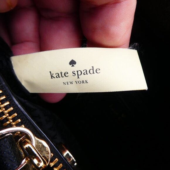 Kate Spade WKRU3930 Black Leather Satchel Tote Handbag As-Is - Picture 10 of 15